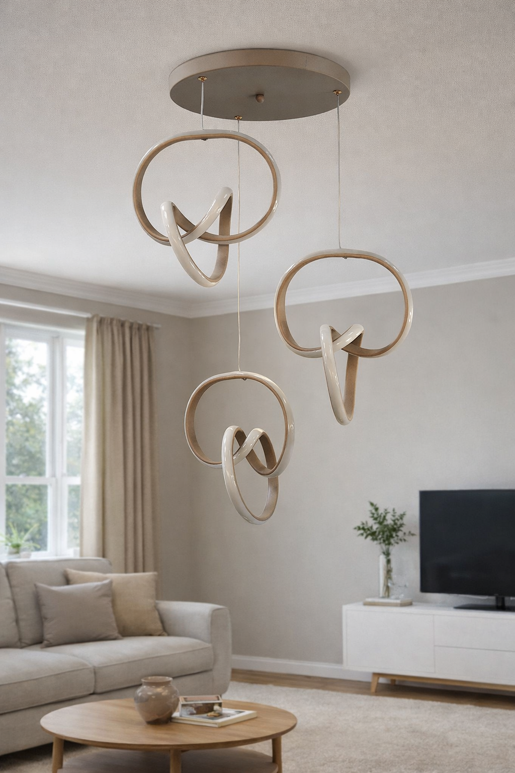 MODERN 3 LÜ SARKIT İMZA MODEL LED AVİZE KİREMİT