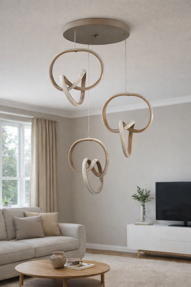 MODERN 3 LÜ SARKIT İMZA MODEL LED AVİZE KİREMİT