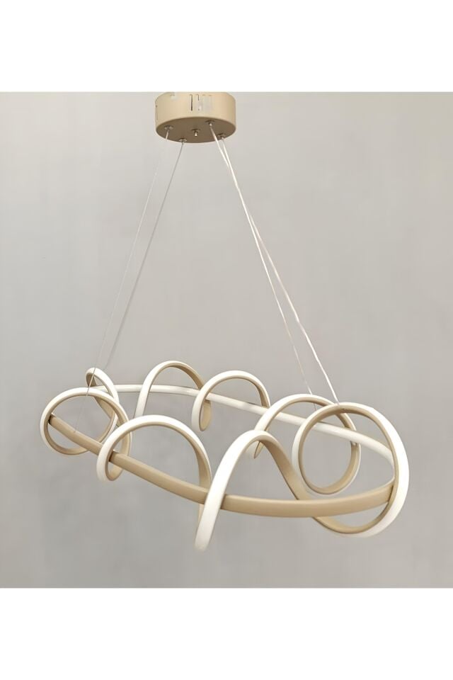 3KADEMELİ YEMEK MASASI MODERN CAPPİCUNO LED AVİZE