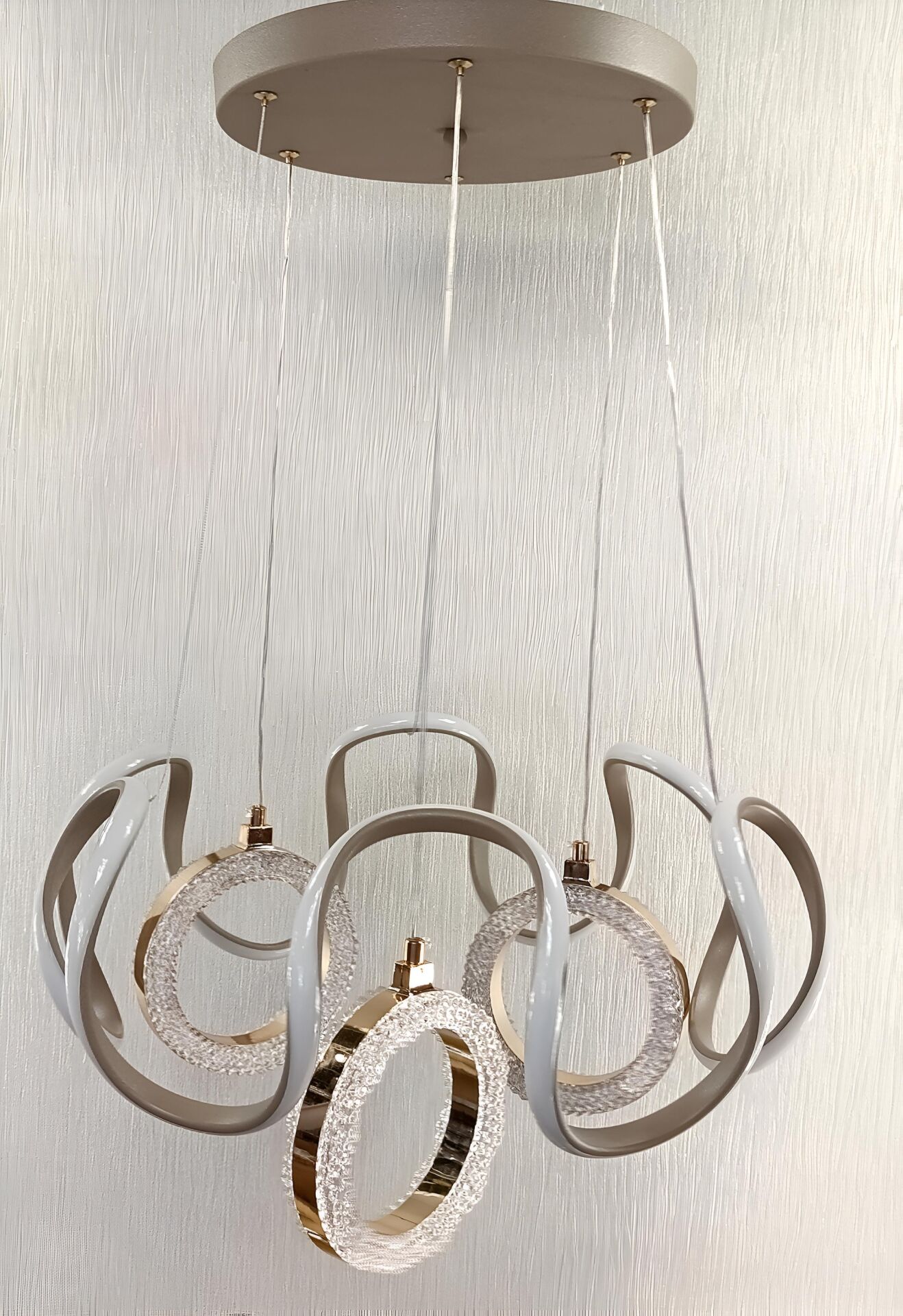 3KADEMELİ BULUT 3 HALKALI MODERN CAPPİCUNO LED AVİZE