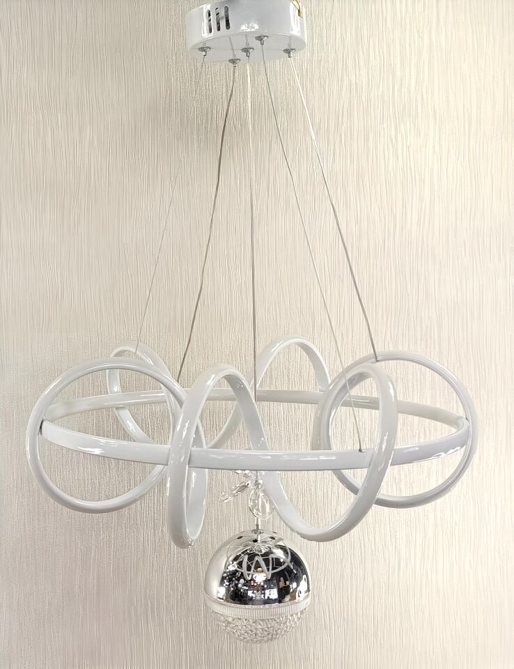 3KADEMELİ HELEZİON MODERN BEYAZ LED AVİZE