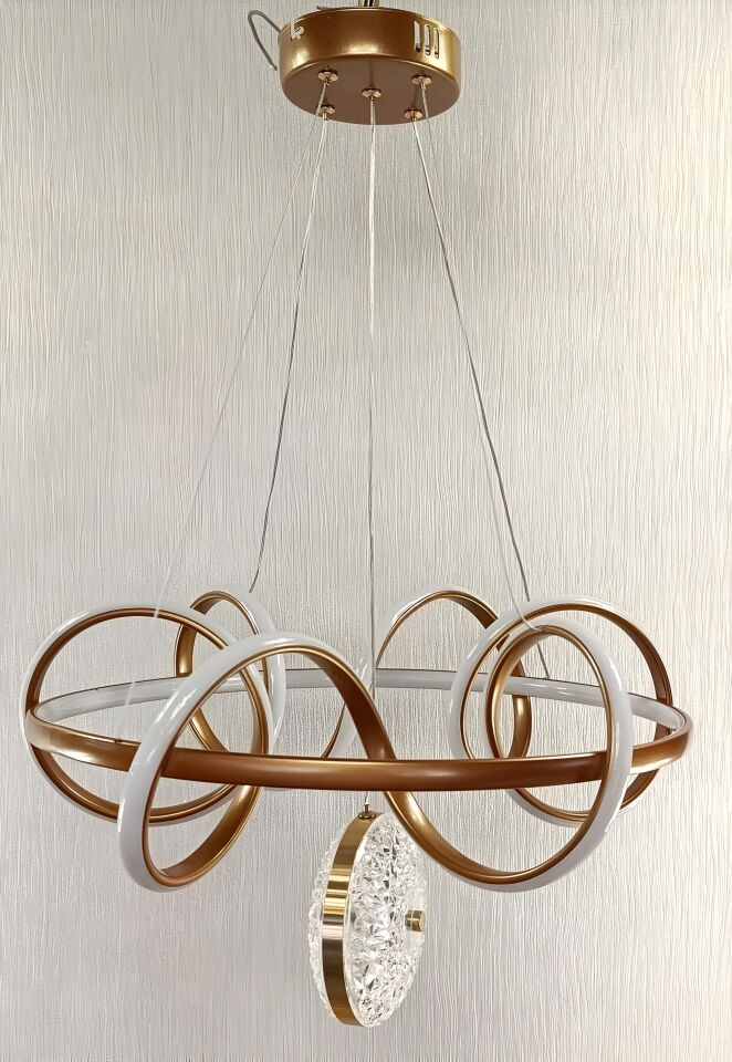 3 KADEMELİ BRONZ HELEZİON BRONZ LED AVİZE