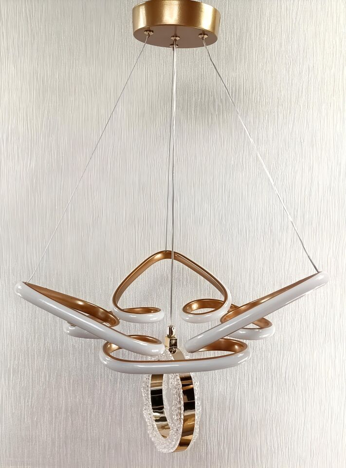 3KOLLU KELEBEK KRİSTALLİ BRONZ LED AVİZE