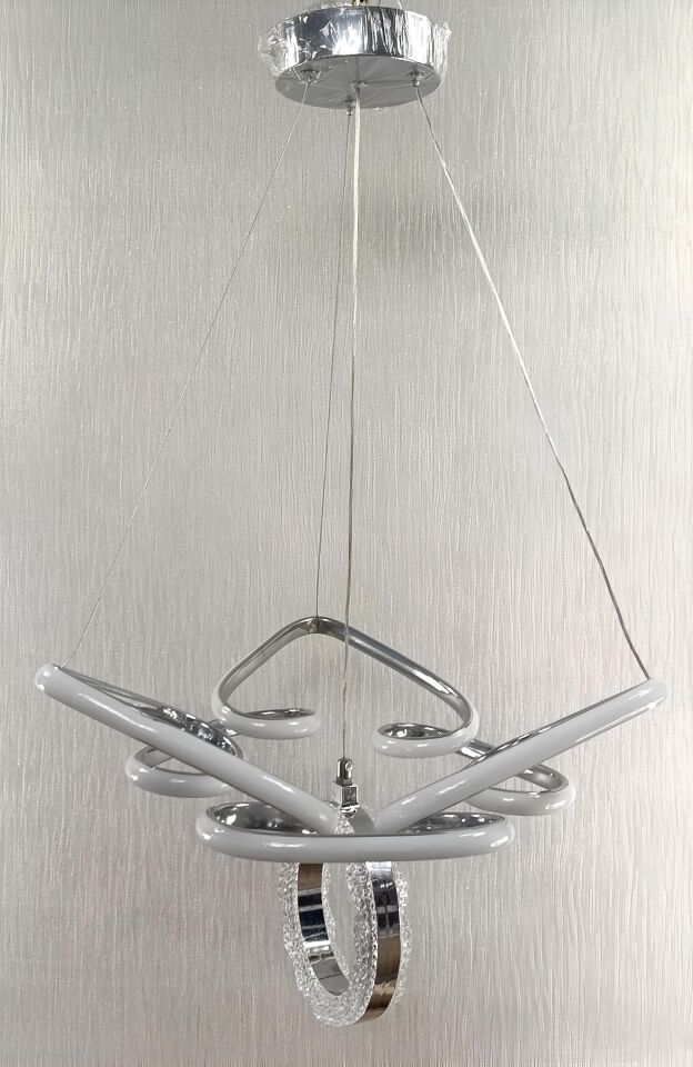 3 KOLLU KELEBEK ŞEKER TOPLU KROM LED AVİZE