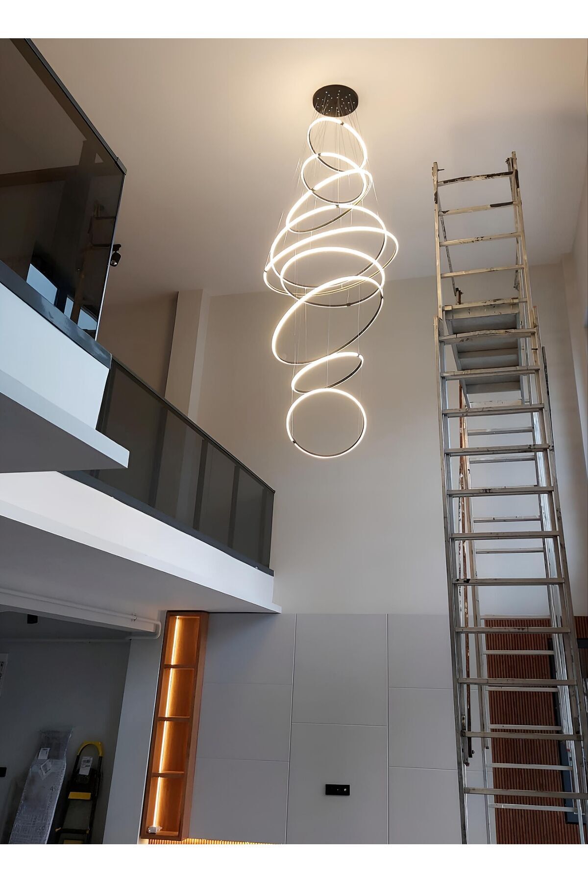 9 HALKALI GALERİ BOŞLUĞU LED  3 RENK  MODERN AVİZE