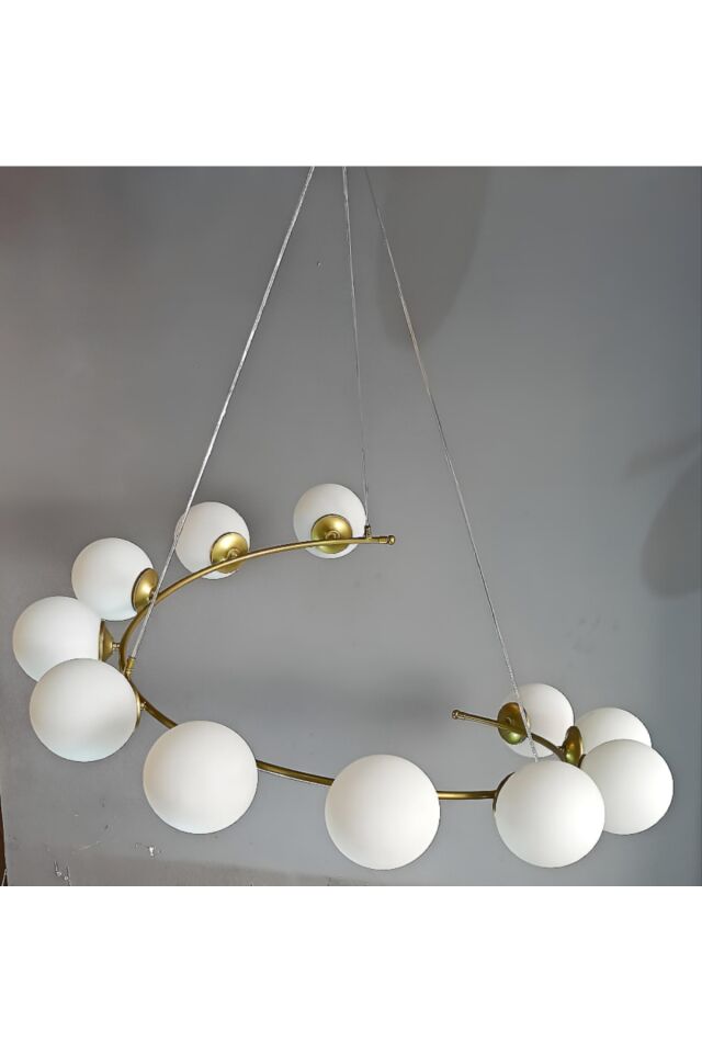 MODERN İNCİ KOLYE STATİK GOLD AVİZE