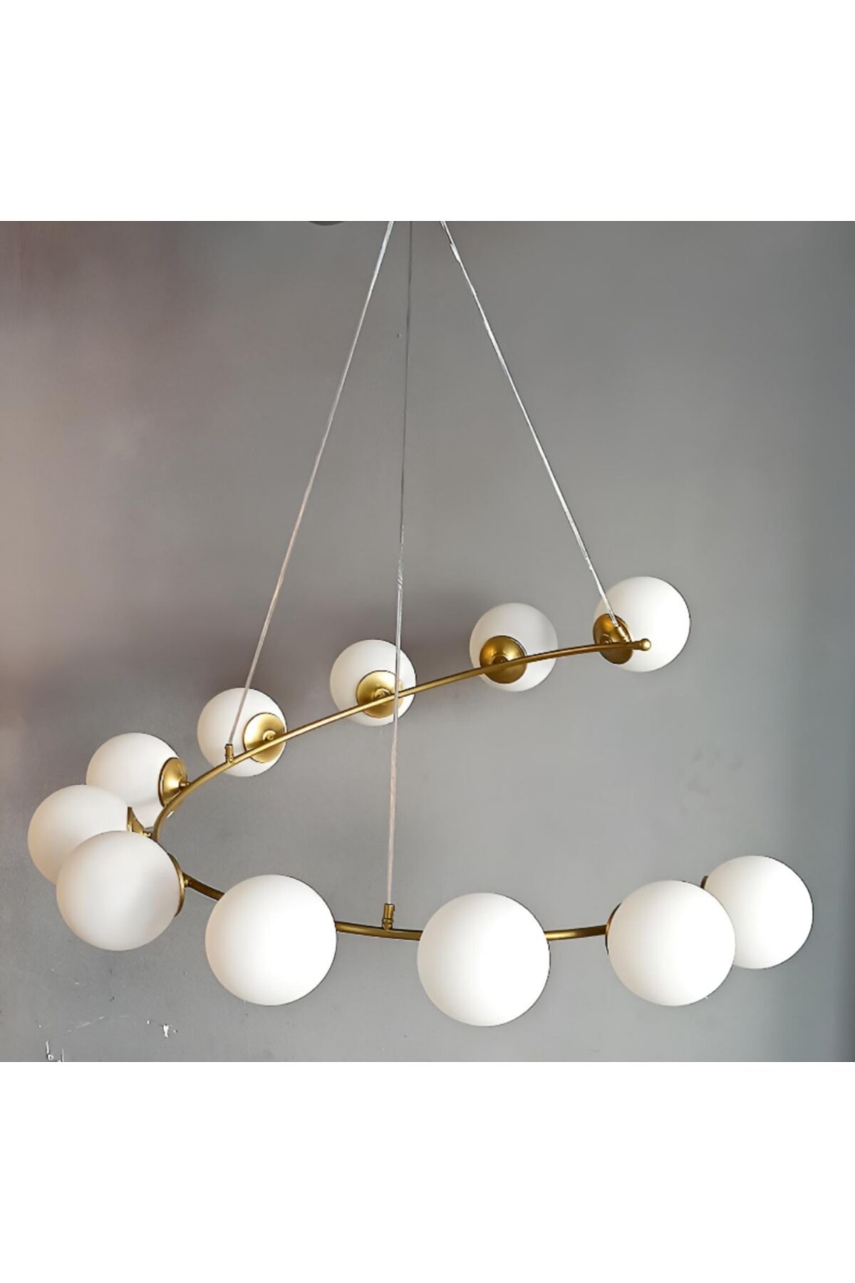 MODERN İNCİ KOLYE STATİK GOLD AVİZE