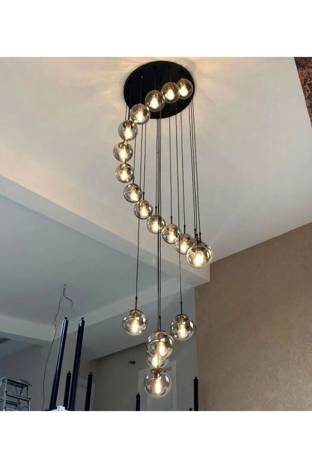 70lik 20 Sarkıtlı Galeri Boşluğu Modern Avize