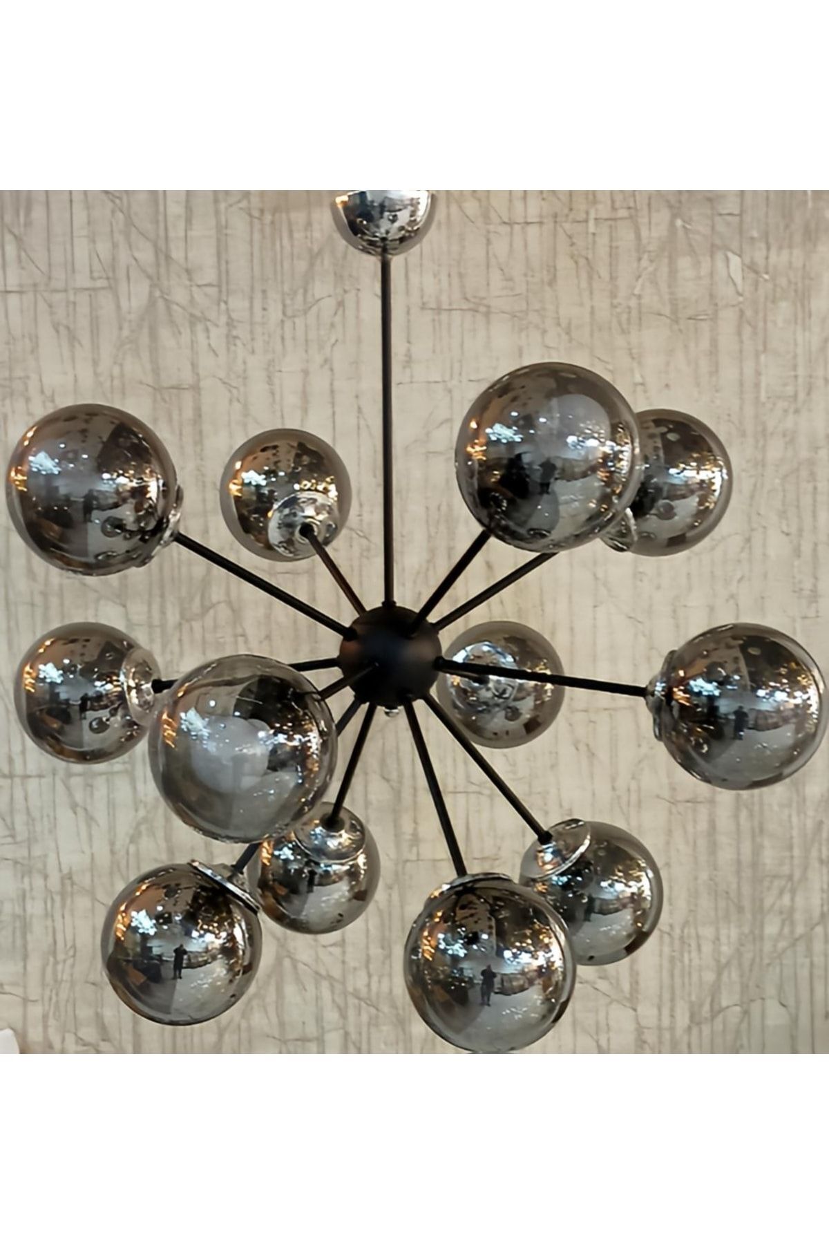 12 Camlı Kirpi Modern Avize