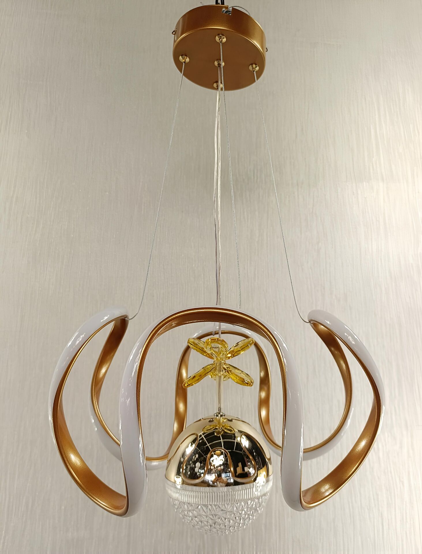 DRON MODEL TEK TOPLU MODERN LED AVİZE BRONZ RENK