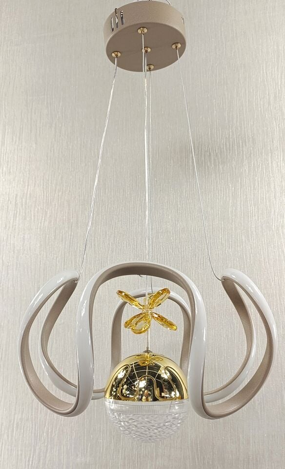 DRON MODEL TEK TOPLU MODERN LED AVİZE CAPPUCCİNO RENK