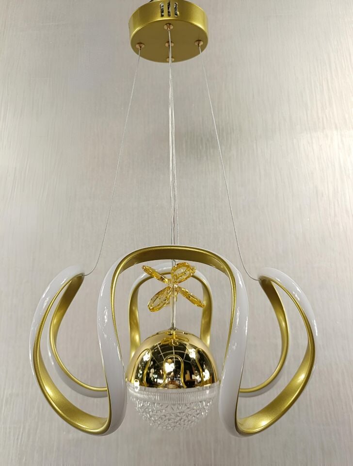 DRON MODEL TEK TOPLU MODERN LED AVİZE STATİK GOLD RENK