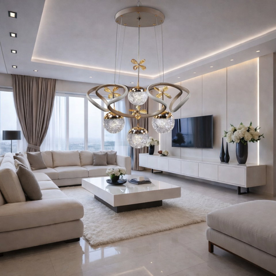 MODERN 4 TOPLU LED AVİZE CAPPUCCİNO RENK