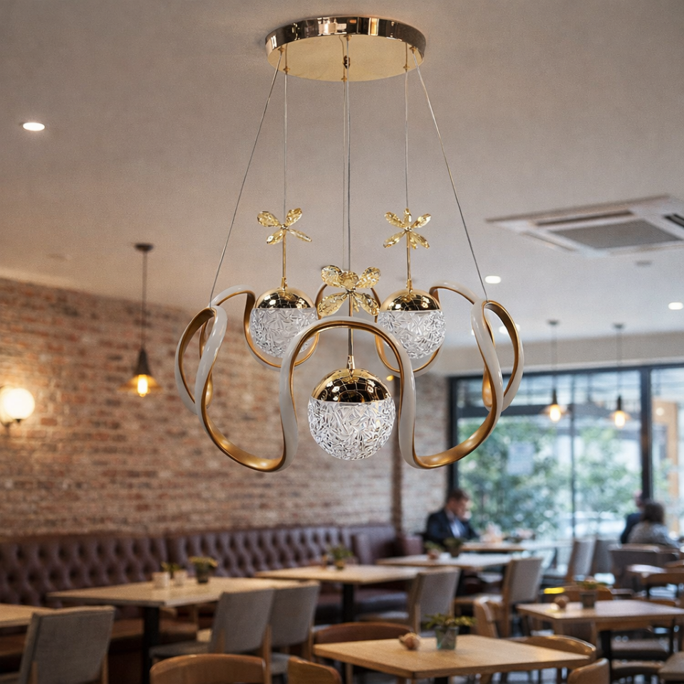 MODERN 3 TOPLU LED AVİZE BRONZ RENK