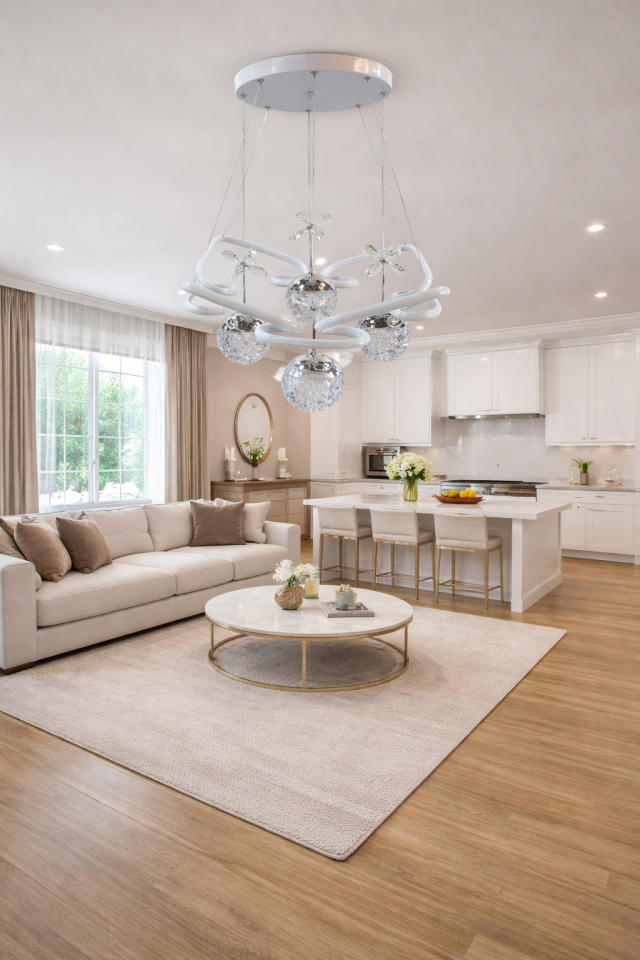 MODERN TAÇ MODEL 4 TOPLU LED AVİZE BEYAZ RENK