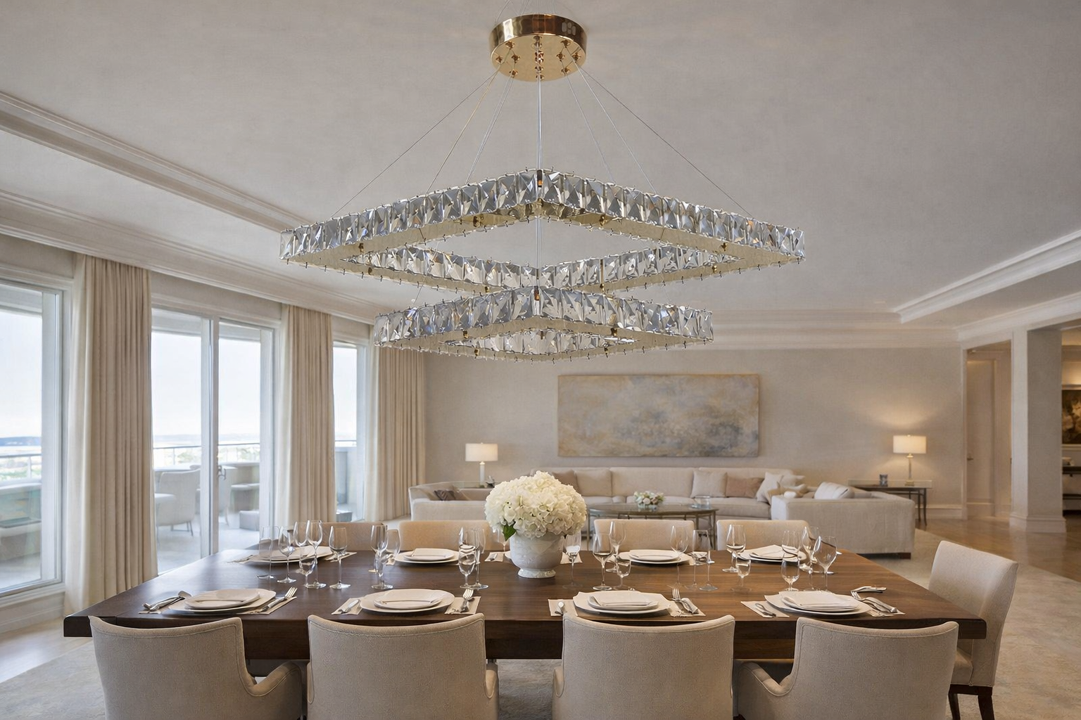 KRİSTAL TAŞLI LEDLİ 2 KATLI BAKLAVA DİLİMİ MODEL GOLD RENK