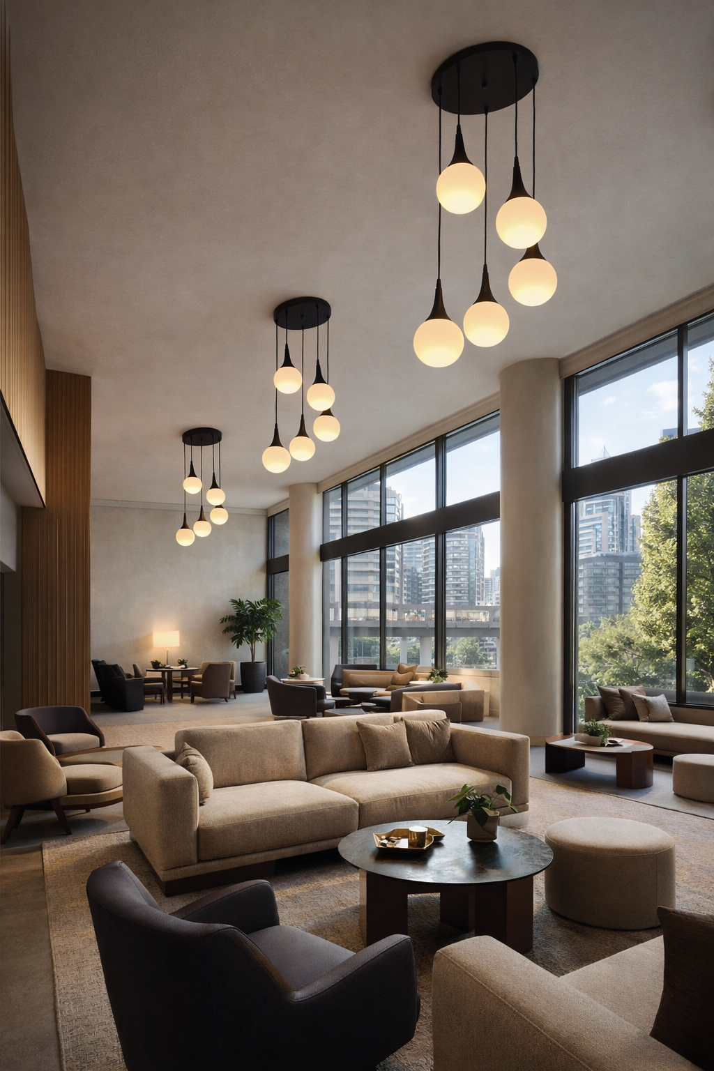 GLOP BEYAZ CAMLI 3 LÜ SARKIT SİYAH AVİZE