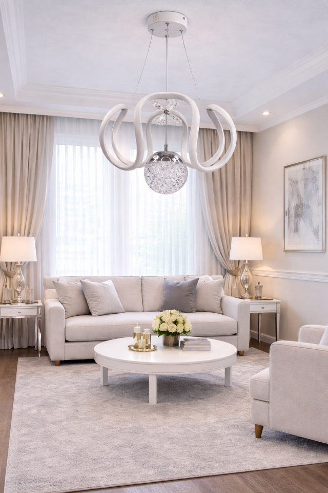 MODERN TOPLU DRON MODEL LED AVİZE BEYAZ