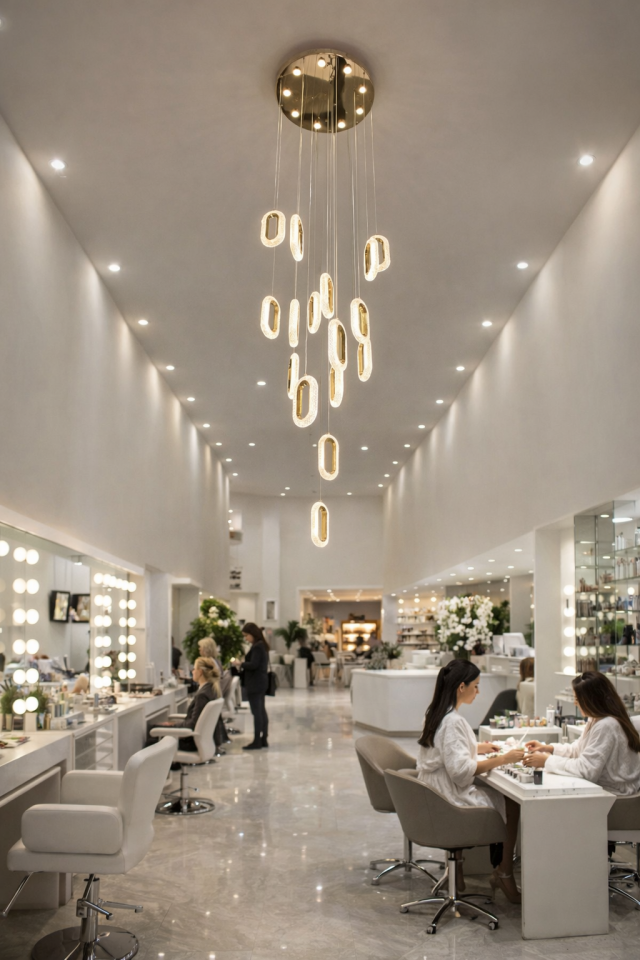 MODERN İTHAL LEDLİ 15 LİGALERİ BOŞLUĞU SARKIT AVİZE GOLD RENK